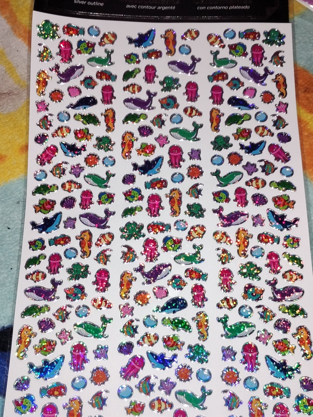Colorful Ocean Fish Stickers - Multi-Color Decorative Sheet 4 for $10